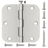TDCHINGES 18-pack nickel door hinges in brushed finish for durable interior doors.
