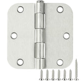 TDCHINGES 30-pack rounded satin nickel hinges for interior doors, easy installation.