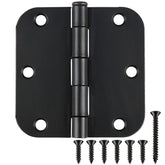 TDCHINGES matte black door hinges 3.5 inch front view showing sturdy interior hardware