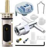Tearel 1222 cartridge kit package for Moen shower repair with puller and adapters.