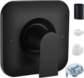 Tearel Moen T2471BL trim in matte black for durable bathroom styling.