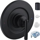 Tearel Moen T2901BL valve trim in matte black for Gibson Posi-Temp style.