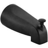 Tearel slip-fit tub spout in matte black for easy tub fill and shower conversion