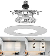 tebio recessed can conversion medallion enhances fixture aesthetics and coverage