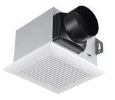 Tech Drive quiet bathroom exhaust fan front view showing compact ceiling unit for efficient moisture removal