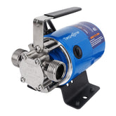 TecHome Pump with Hose setup demonstrates quick water transfer for home tasks.