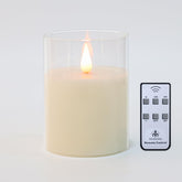 TECHLONG Glass Flameless Candle with 3D Flame creates safe, cozy ambiance in any room.