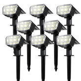 TECKNET outdoor spotlights with 59 LEDs provide bright, energy-efficient yard lighting.