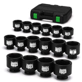 TecoTek 1/2-inch drive shallow sockets for tough fasteners.