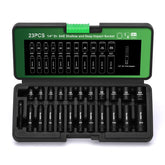 TecoTek 23-piece one-fourth drive deep sockets for tight spaces and reliable fastener engagement.