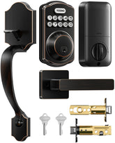 TEEHO TK001H front door lock with oil-rubbed bronze finish for secure entry
