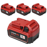 TeenPower upgraded 4-pack M18 battery, front view, potential longer operation with Milwaukee tools.