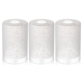 Teeneyou white linen frosted glass shade, 1-5/8 inch mount, diffuses soft, even light.