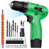 Tegatok cordless drill set in hand for precise home drilling tasks.