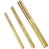Tektall brass drift punch set 3/4 inch with knurled grip for non-marring work