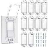 Tellegloww clear guard pack blends with wall decor while protecting rocker switches.