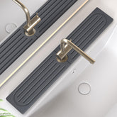 Telomet faucet mat absorption close-up shows rapid water uptake.