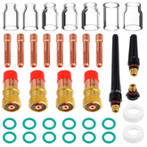 Telooco shield cup set for TIG kit enhances arc stability during precise welding tasks.