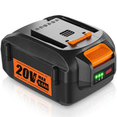 TenHutt 20V battery with LED indicator on Worx tool