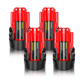 TenHutt Milwaukee M12 4-pack battery on display highlighting extended runtime
