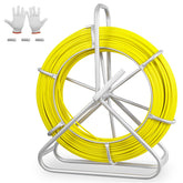 Teodute fiberglass fish tape 500ft for long, smooth wire pulls.