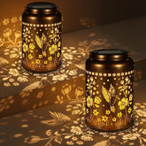 Tepaken solar lantern hummingbird design provides warm outdoor glow ideal for gardens