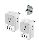 TESSAN Italy travel plug adapter with four outlets for simultaneous charging on the go.