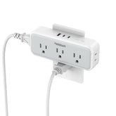TESSAN multi-plug outlet extender with wide spacing for bulky plugs, ideal for home or dorm