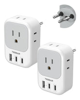 TESSAN Switzerland travel adapter with 4 outlets for simultaneous charging