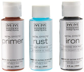 Testors Modern Masters Rust Finish Kit bottle shows authentic oxidation finish for metal projects.