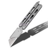 TGZUO titanium utility knife with clip for quick access