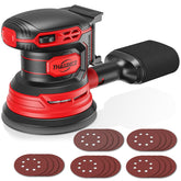 ThagBrco cordless orbital sander showcasing 12000 RPM power for fast surface finishing.