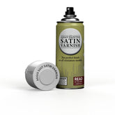 The Army Painter satin varnish 400ml can for durable miniature protection.