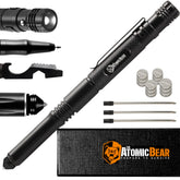 The Atomic Bear tactical pen with glass breaker for quick egress and safe escape.