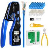 Therathy RJ45 crimp tool kit in a closed case for easy storage.