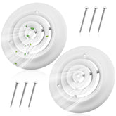Therwen 2-piece 6-inch round vent cover package, ready for quick installation on standard ducts.