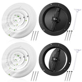 Therwen 6in round vent cover with concentric rings for even air distribution.