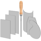 Therwen card scraper burnisher set for precise wood finishing and smoothing