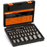 THINKWORK Bolt Extractor Kit in a case demonstrating organized storage for quick access.