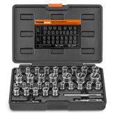 THINKWORK Easy Out Bolt Extractor Kit in case keeps tools organized for quick bolt removal