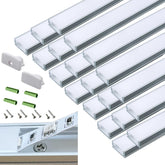 THMOOTHER LED strip U channel diffuser kit mounted quickly with pre-drilled holes