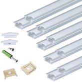 THMOOTHER recessed LED channel diffuser in a slim aluminum profile for flush wardrobe lighting.