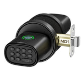 ThorBolt fingerprint reader on a door knob for quick, secure access.