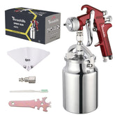 Throohills siphon feed spray gun with 1.8mm nozzle for smooth basecoat application on vehicles