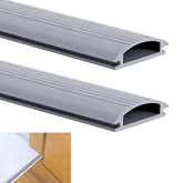 Thrseely 2-piece vinyl replacement insert for door threshold showing weatherproof seal