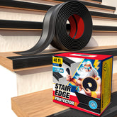 THUNDER GRIP stair edge protector 48ft in black enhances durability and stair aesthetics.