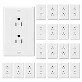 ThunderWay 15A wall outlet front view for reliable home and office power access