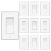 ThunderWay 3-way decorator switch front view with glossy white finish for interiors