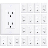 ThunderWay Decorator Outlet with white wall plate – front view shows sleek, easy-clean finish.