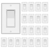 ThunderWay decorator switch white front view for stylish room control.